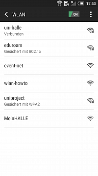 WLAN, erfolgreich verbunden