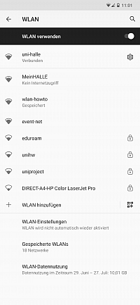 WLAN, erfolgreich verbunden