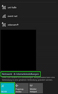"Netzwerk- & Interneteinstellungen" auswhlen